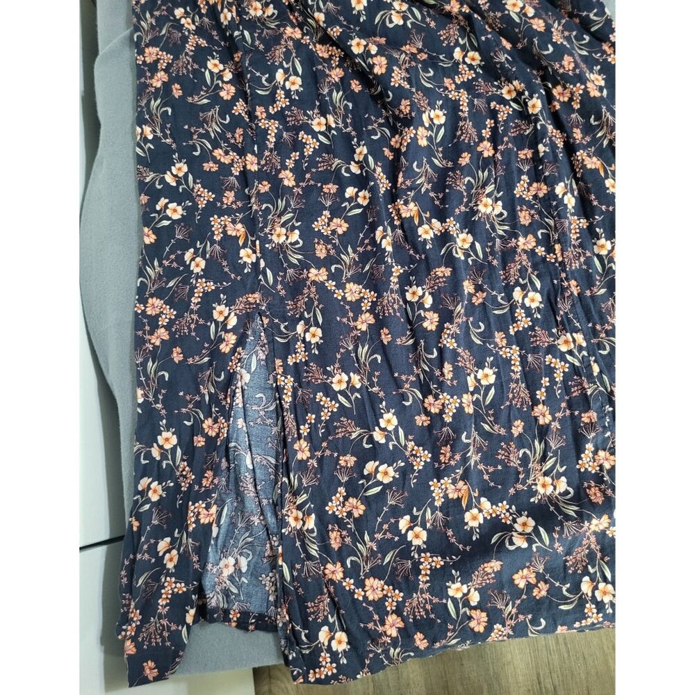 Old Navy Women's M Tie-Shoulder Floral Split Front Midi Swing Dress Festival - Picture 10 of 12